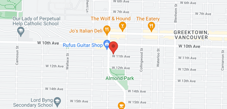 map of 3671 W 11TH AVENUE